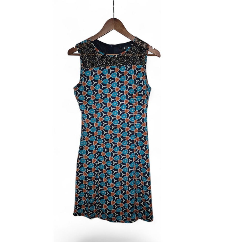 Chic Geometric Patterned Mini Dress